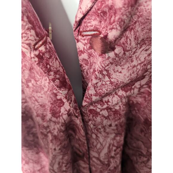 Vintage 80's Vogue Designer Original Midi Dress Pink Button Front Prairie Puff - Picture 6 of 11